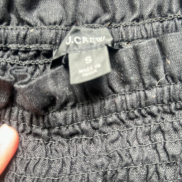 Jcrew Small Black Puff Sleeve Linen Dress - Picture 3 of 3